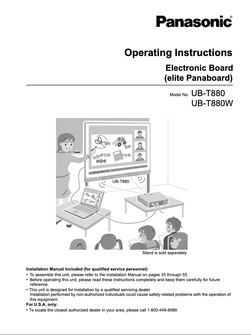 Imagen de la primera página del manual del dispositivo UB-T880W