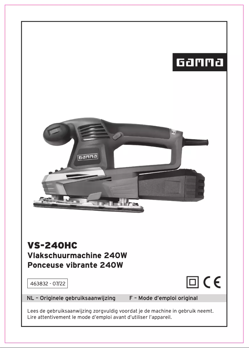 Page 1 de la notice Manuel utilisateur Gamma VS-240HC
