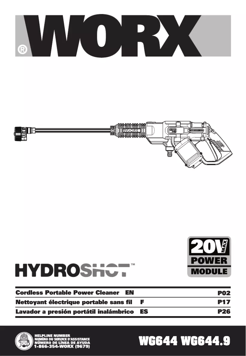 Page n°1 - Manuel utilisateur Worx WG644