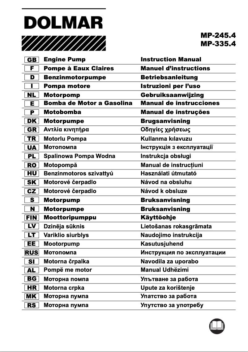 Page 1 de la notice Manuel utilisateur Dolmar MP-245.4Z
