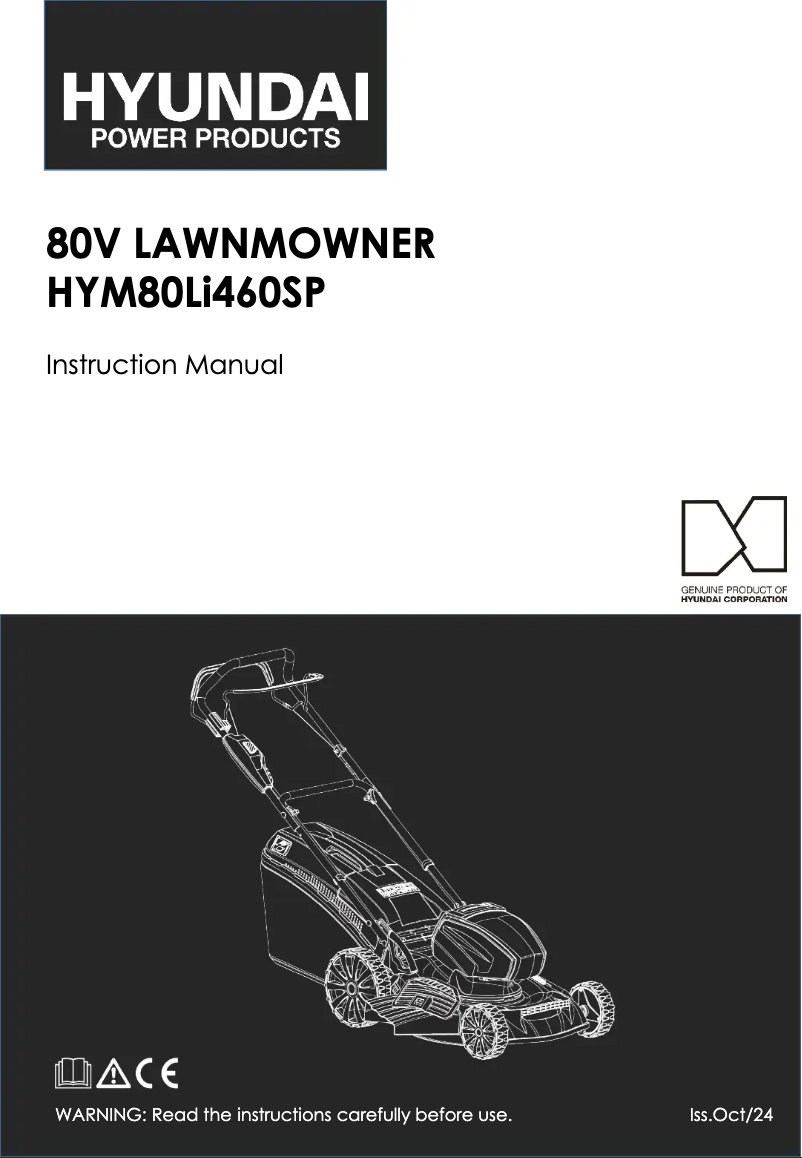 First page image of the manual for HYM80Li460SP