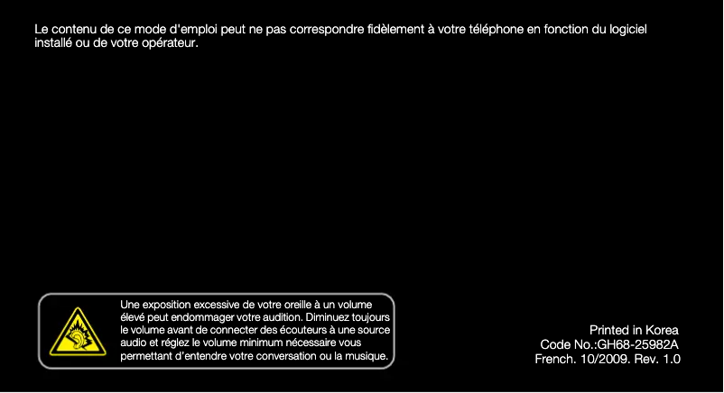 Image de la première page du manuel de l'appareil Corby TXT GT-B3210