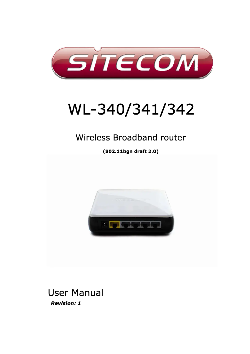Page n°1 - Manuel utilisateur Sitecom WL-342