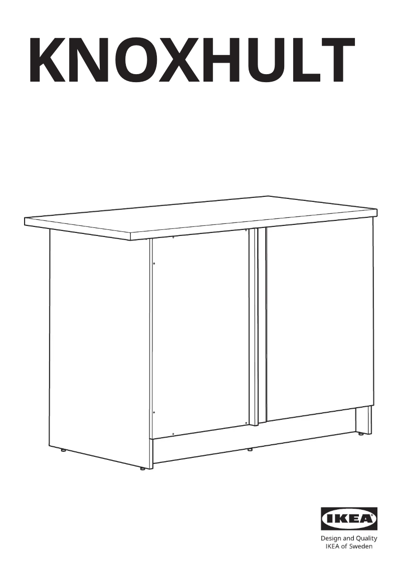 Imagen de la primera página del manual del dispositivo KNOXHULT 703.722.71