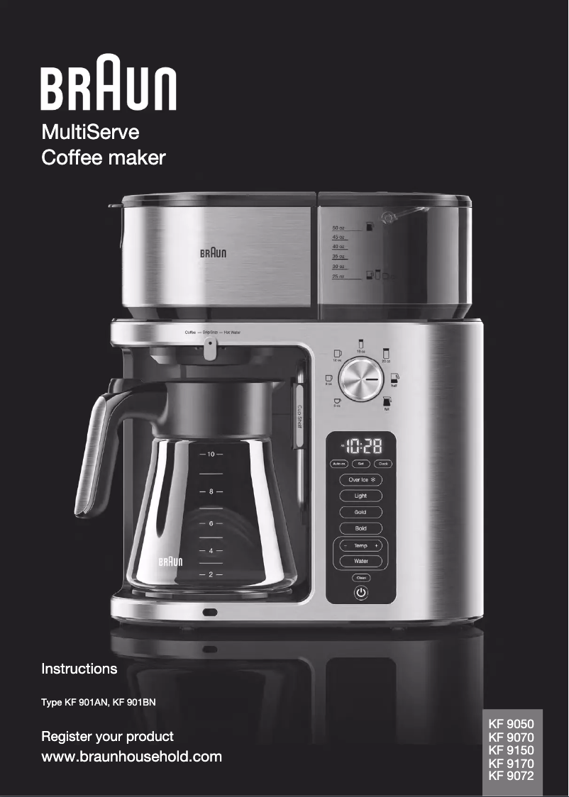 Página 1 del manual Manual de usuario Braun MultiServe KF9170SI