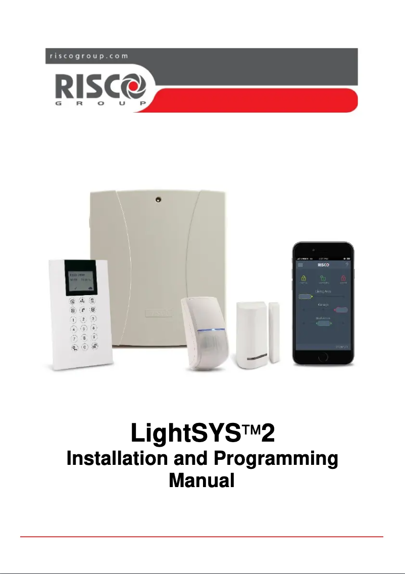Page n°1 - Manuel utilisateur RISCO LightSYS 2