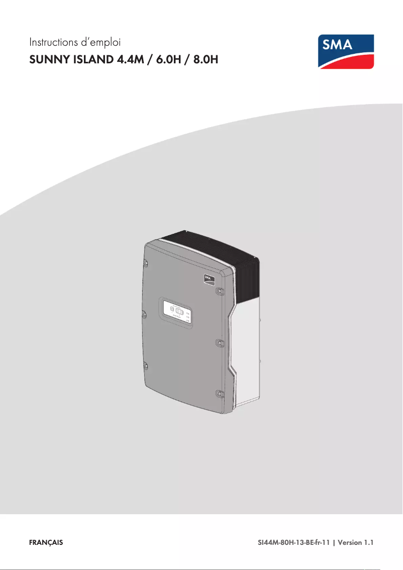 Page 1 de la notice Guide d'installation SMA Sunny Island 4.4M-13