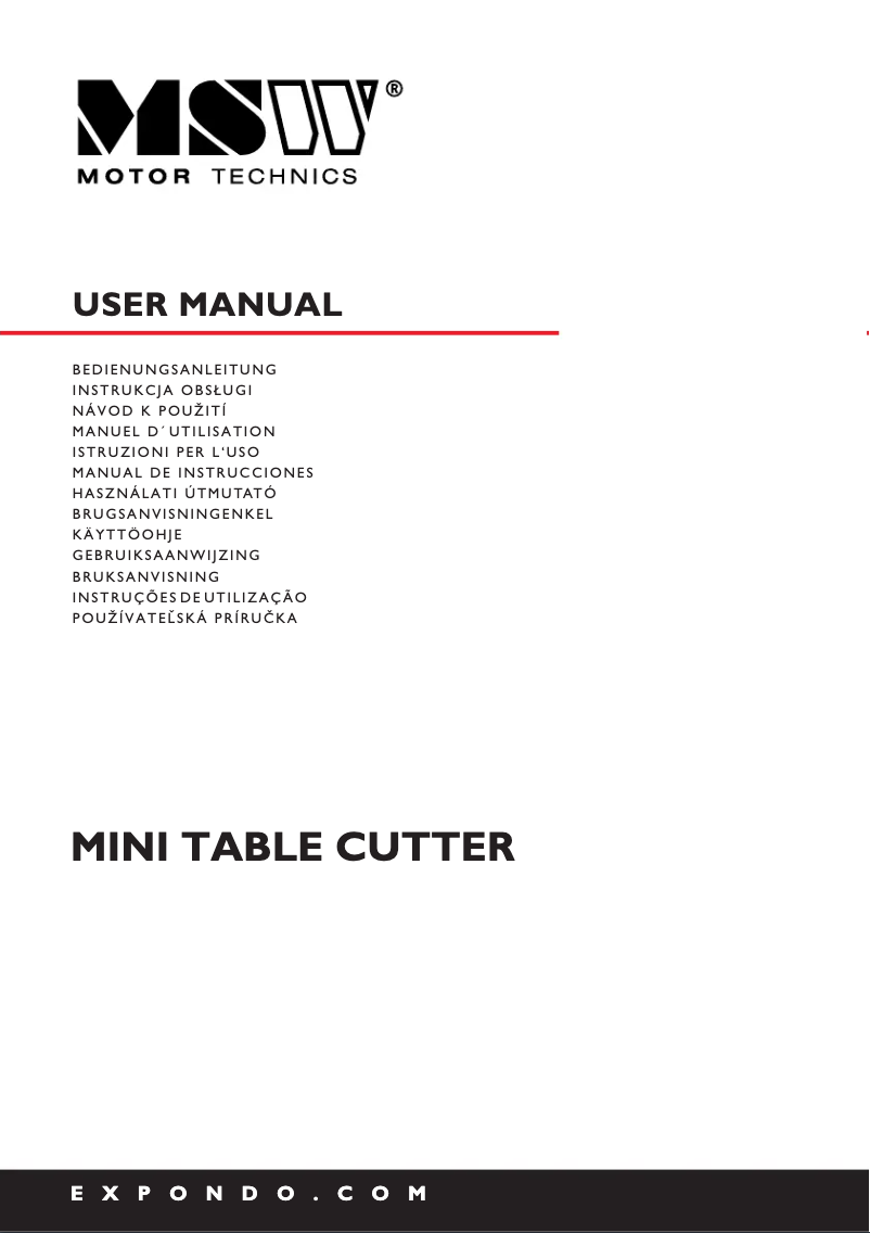 Page n°1 - Manuel utilisateur MSW MSW-ISU-TECH