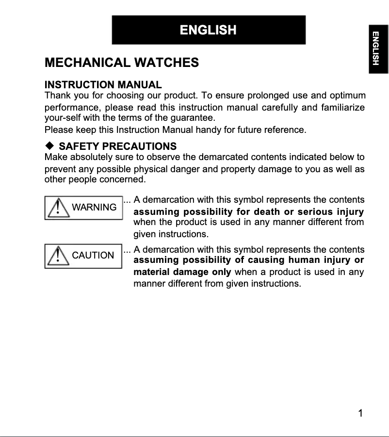 Página 1 del manual Manual de usuario ORIENT Contemporary RA-AC0012S