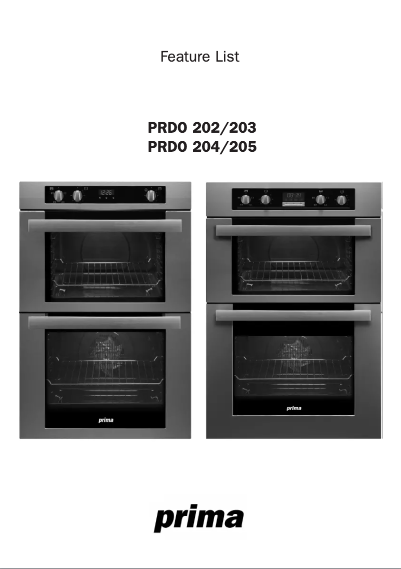 Image de la première page du manuel de l'appareil PRDO203