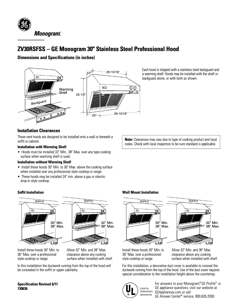 First page image of the manual for ZV30RSFSS