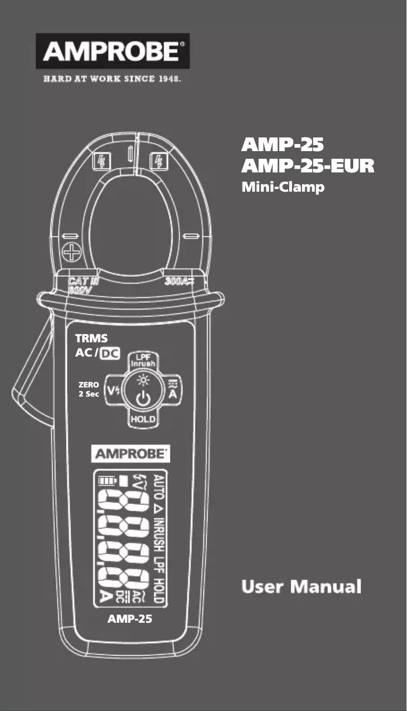 Page n°1 - Manuel utilisateur Amprobe AMP-25-EUR