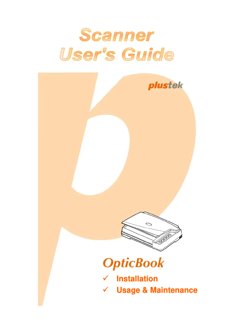 Image de la première page du manuel de l'appareil OpticBook A300