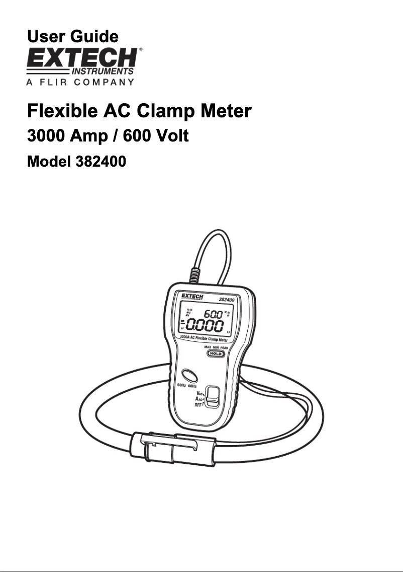 Page 1 de la notice Manuel utilisateur Extech 382400