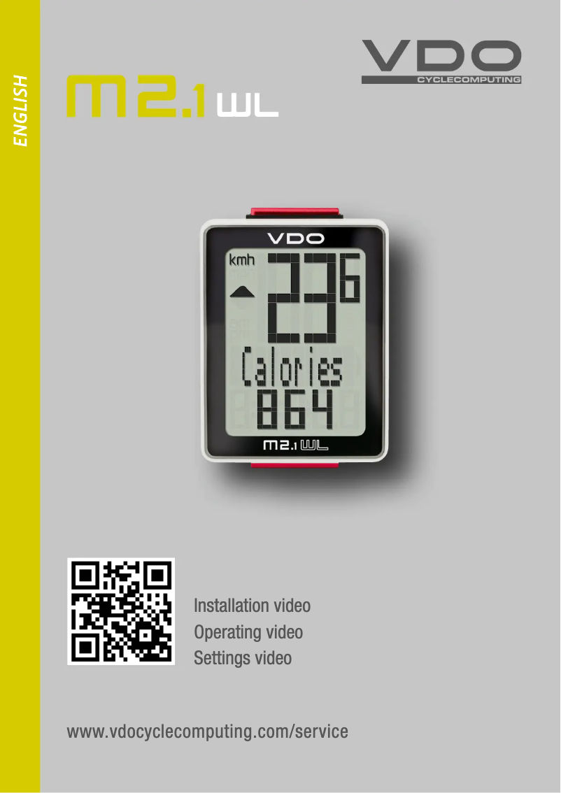Page n°1 - Manuel utilisateur VDO M2.1 WL