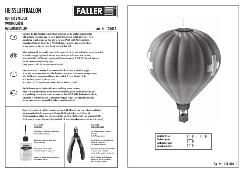 Page n°1 - Manuel utilisateur Faller 131004