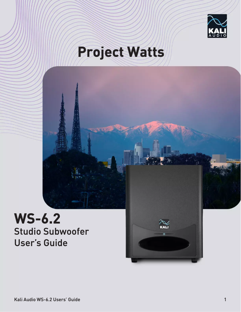 Page n°1 - Manuel utilisateur Kali Audio WS-6.2
