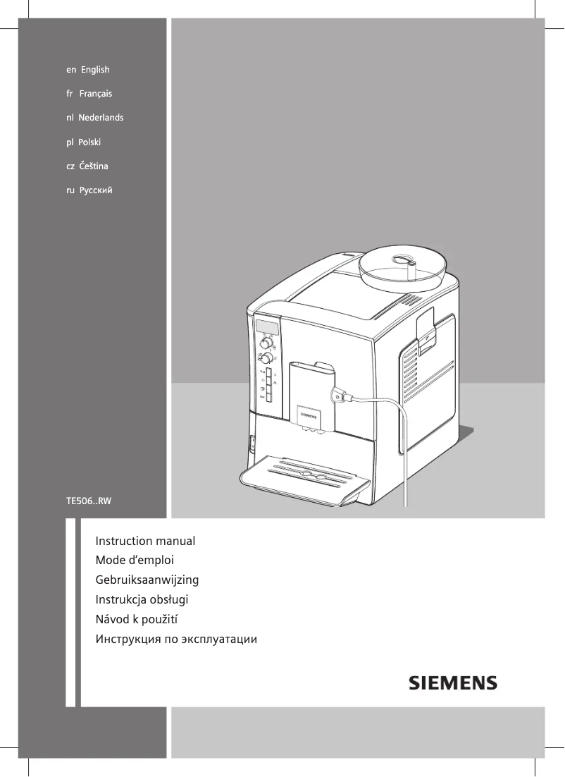 Page 1 de la notice Manuel utilisateur Siemens TE506209RW