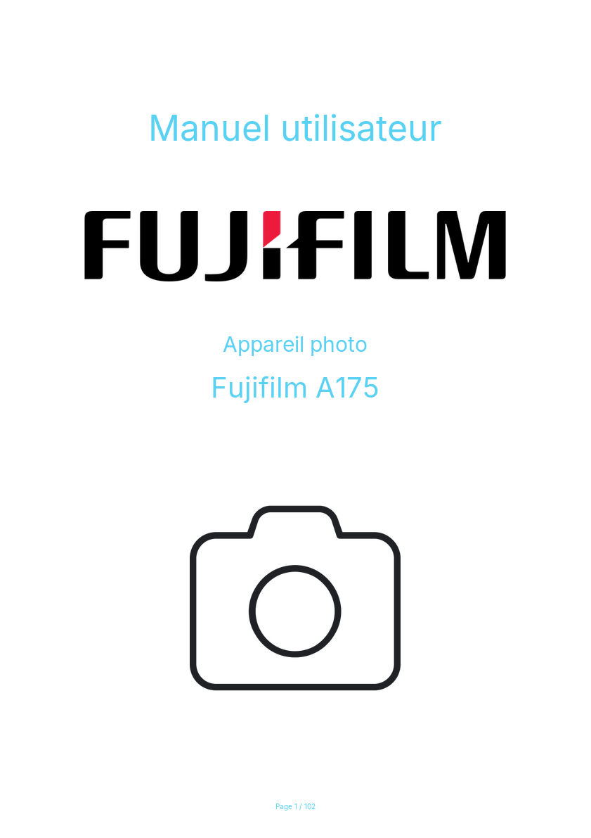 Page n°1 - Manuel utilisateur Fujifilm A175