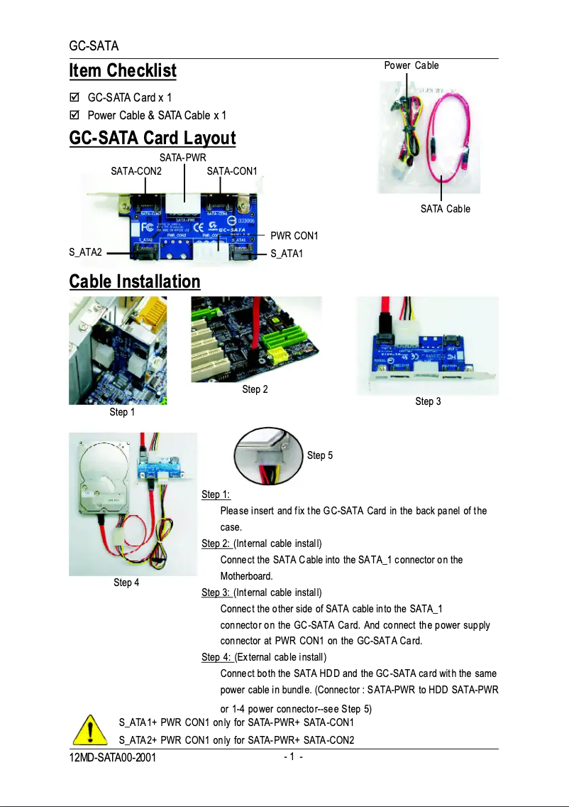 Page 1 de la notice Guide d'installation Gigabyte GA-7VAXP-A Ultra