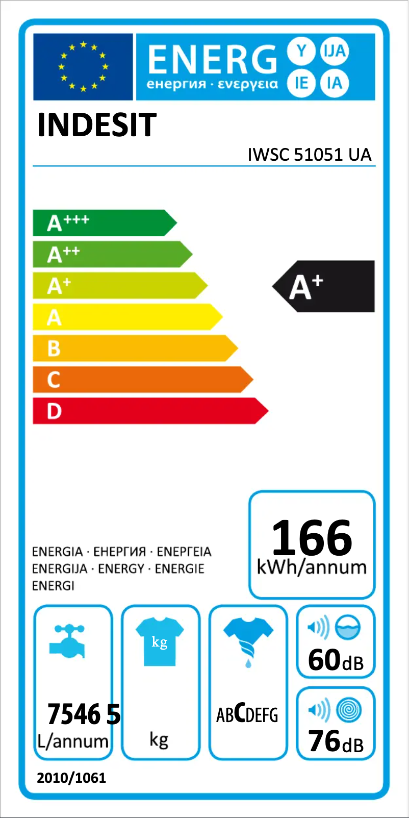 Image de la première page du manuel de l'appareil IWSC 51051 UA