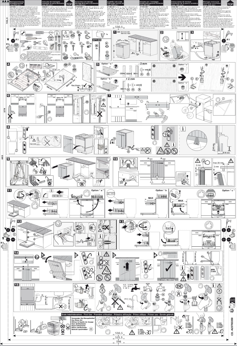Page 1 de la notice Guide d'installation Electrolux KESC7325L