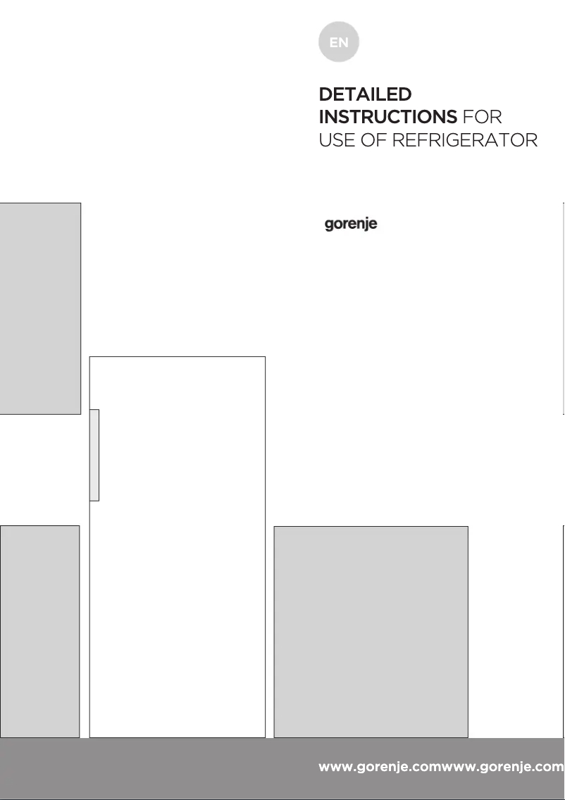 Page n°1 - Manuel utilisateur Gorenje R6193L