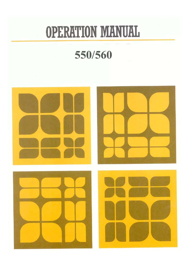 Image de la première page du manuel de l'appareil 560