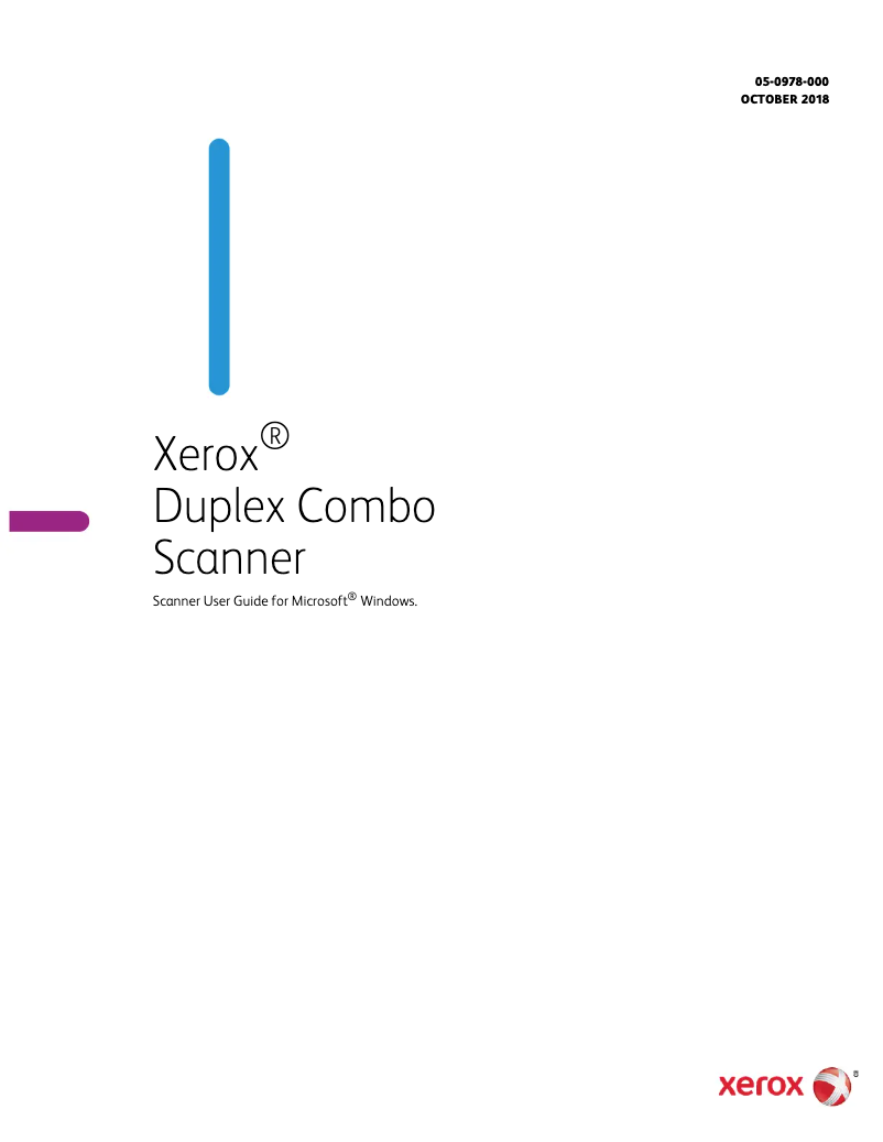 Page n°1 - Manuel utilisateur Xerox Duplex Combo Scanner
