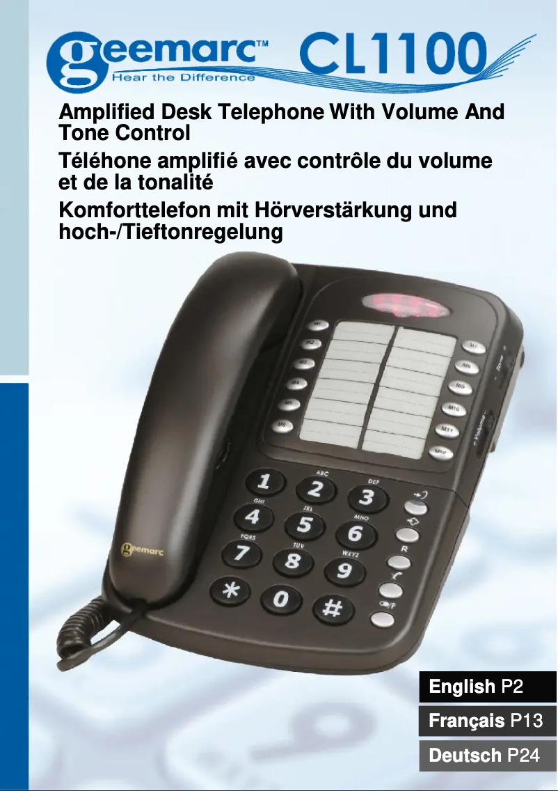Image de la première page du manuel de l'appareil CL1100