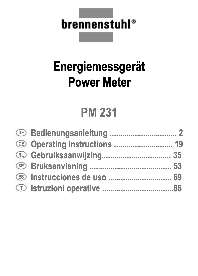 Página 1 del manual Manual de usuario Brennenstuhl PM 231 E
