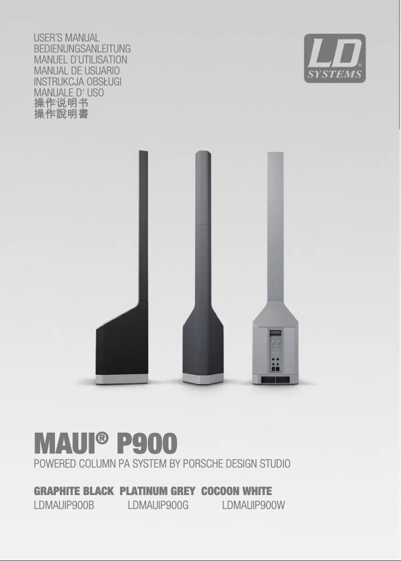 Page n°1 - Manuel utilisateur LD Systems Maui P900