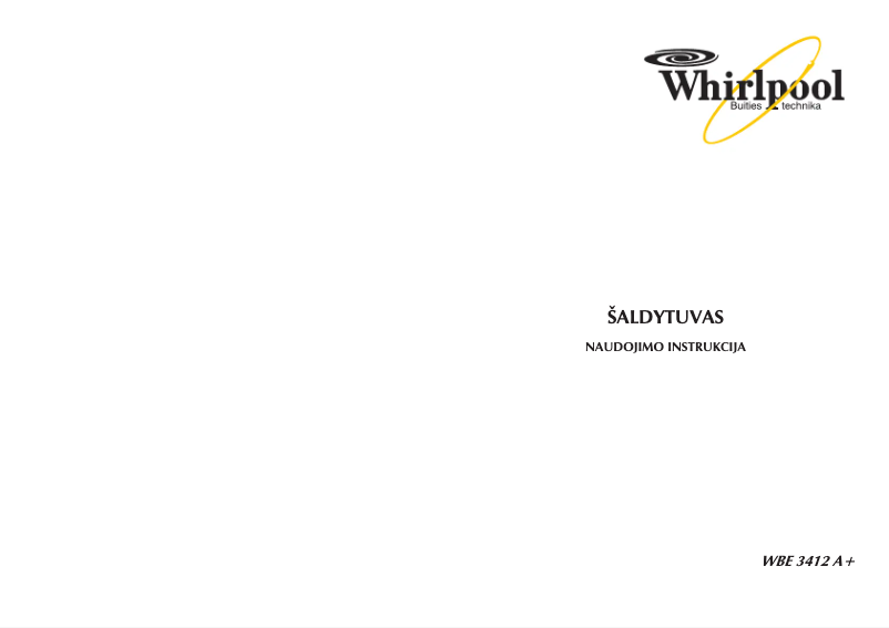 Page 1 de la notice Manuel utilisateur Whirlpool WBE 3414 W