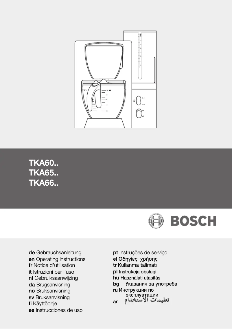 Page n°1 - Manuel utilisateur Bosch TKA6644