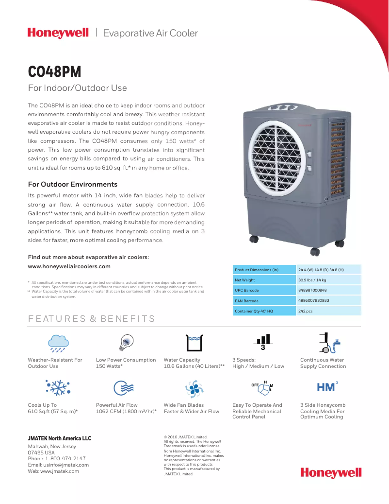 Image de la première page du manuel de l'appareil CO48PM