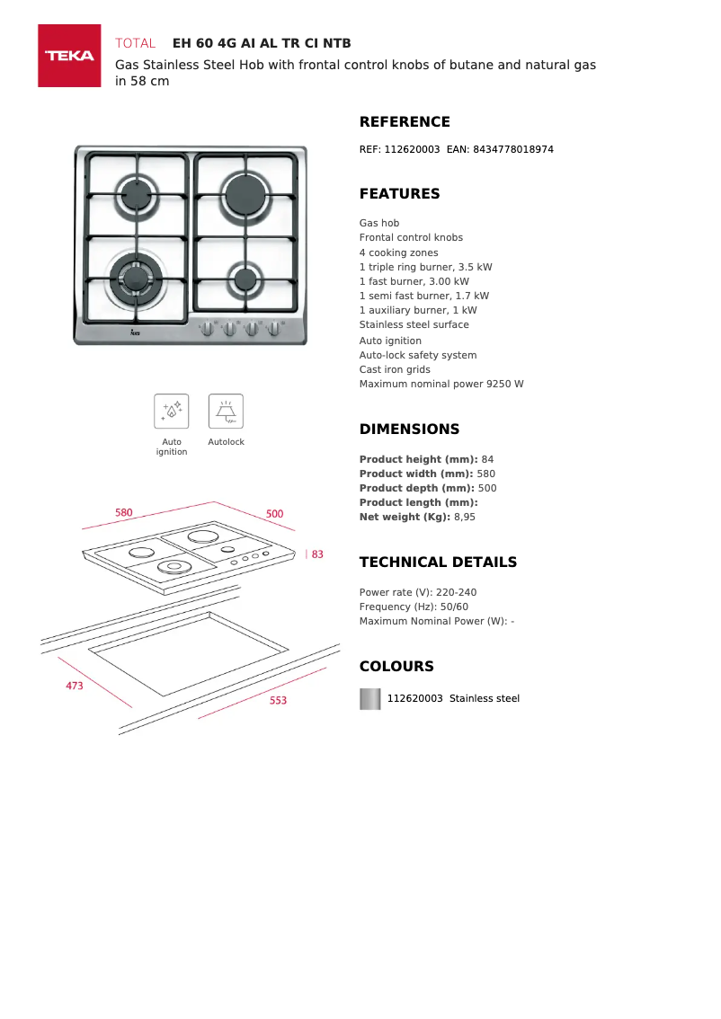 Image de la première page du manuel de l'appareil EH 60 4G AI AL TR