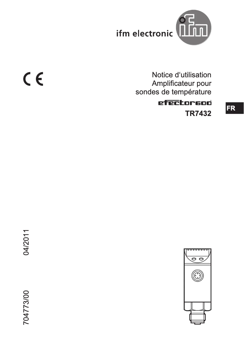 Image de la première page du manuel de l'appareil TR7432
