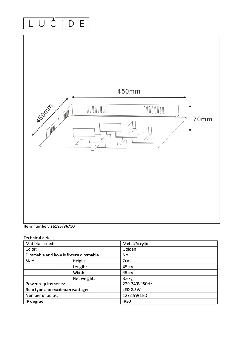Image de la première page du manuel de l'appareil Anisto 26185/36/10