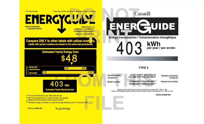 Página 1 del manual Manual de instrucciones Viking FDRB5363R