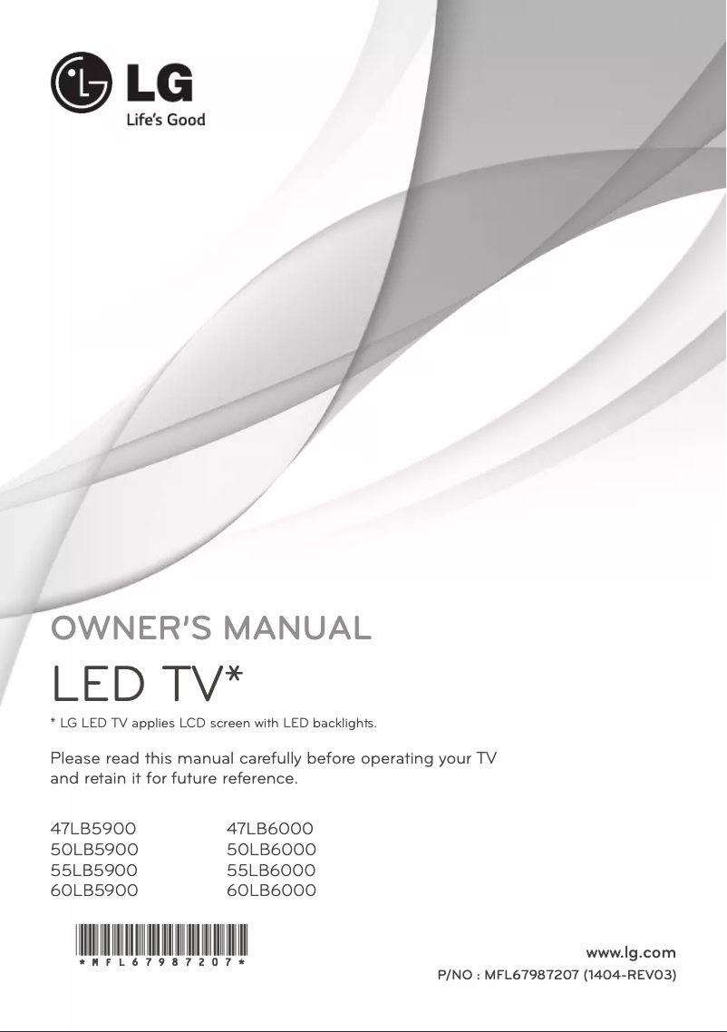 Página 1 del manual Manual de usuario LG 60LB5900