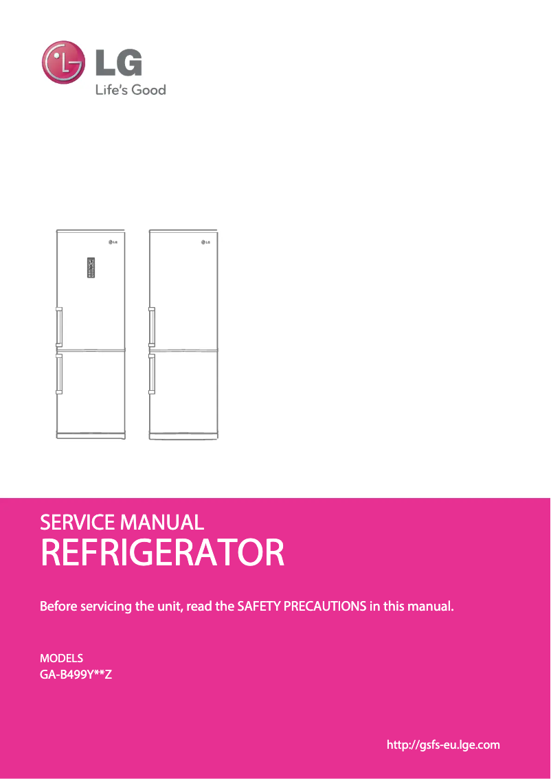 Page 1 de la notice Manuel utilisateur LG GA-B499YVQZ
