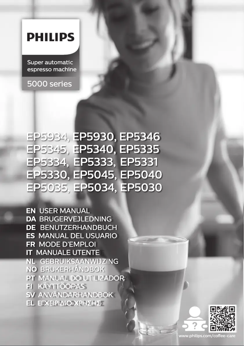 Page n°1 - Manuel utilisateur Philips Series 5000 LatteGo EP5335