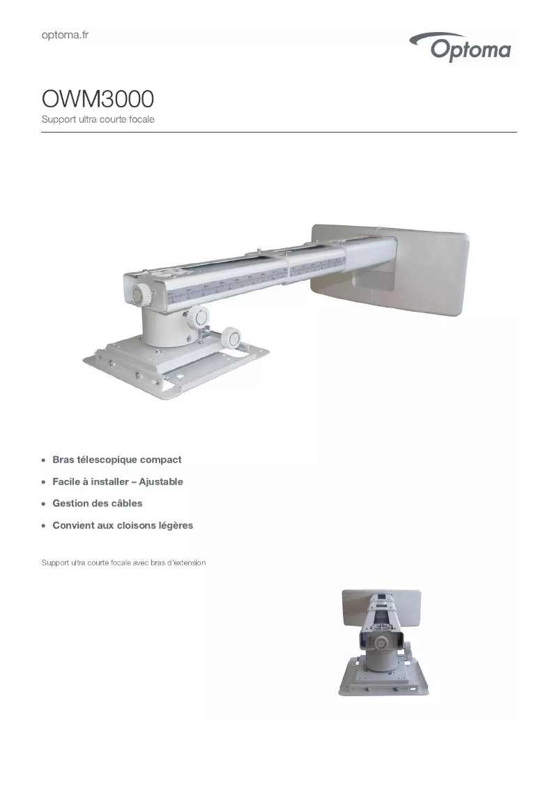 Page n°1 - Fiche technique Optoma OWM3000