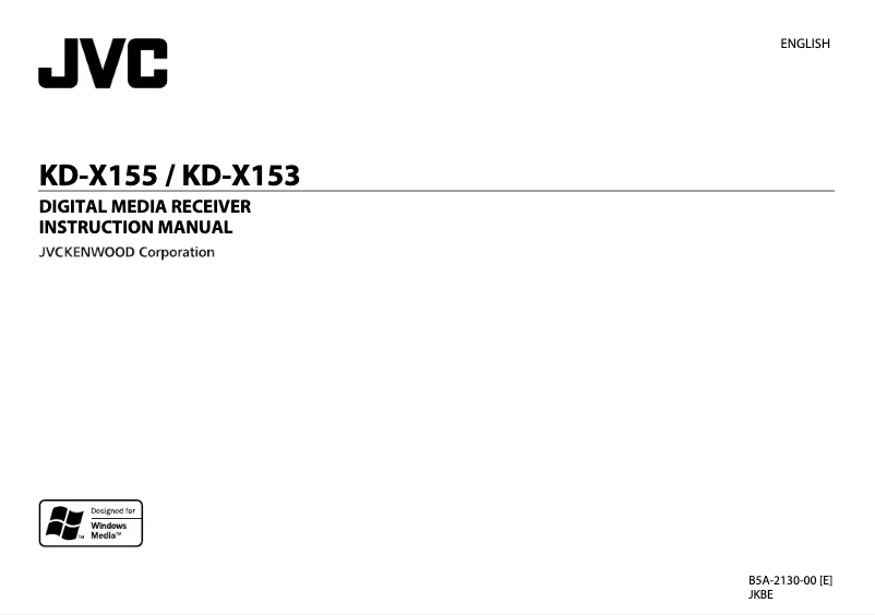 Page n°1 - Manuel utilisateur JVC KD-X153