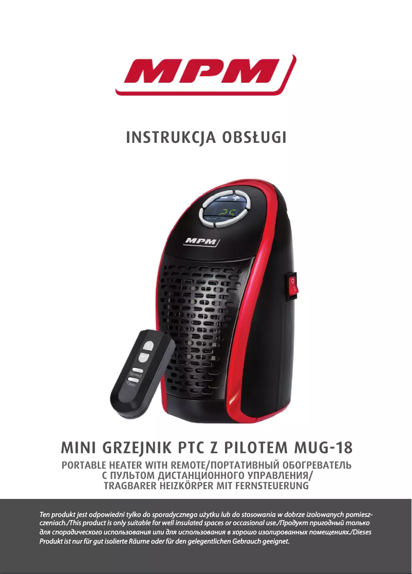 Page 1 de la notice Manuel utilisateur MPM MUG-18