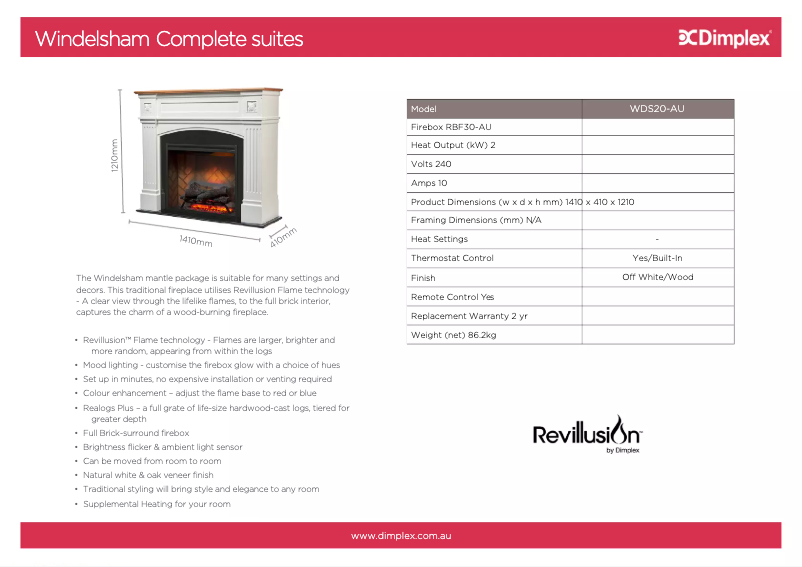 Imagen de la primera página del manual del dispositivo Windelsham WDS20-AU