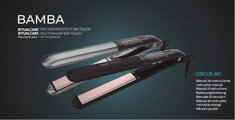 Image de la première page du manuel de l'appareil RitualCare 1100 HidraProtect Ion Touch