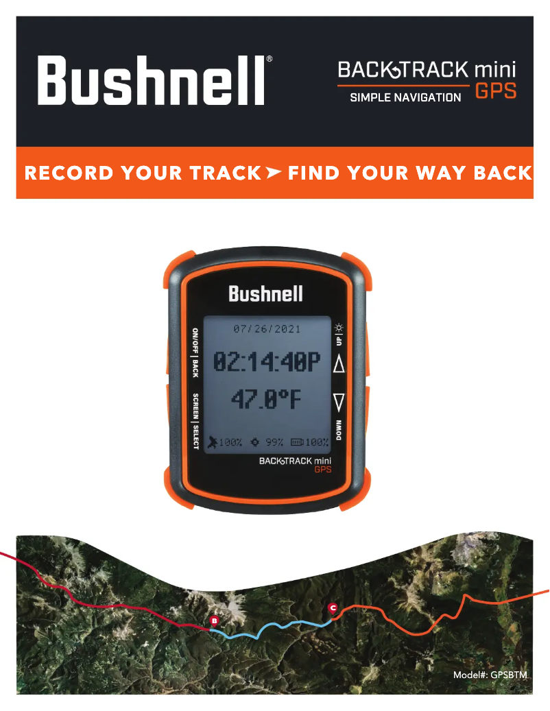 Page n°1 - Manuel utilisateur Bushnell BackTrack Mini GPS