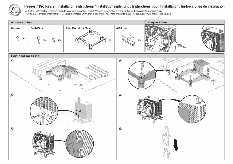 Page n°1 - Manuel utilisateur Arctic Cooling Freezer 7Pro