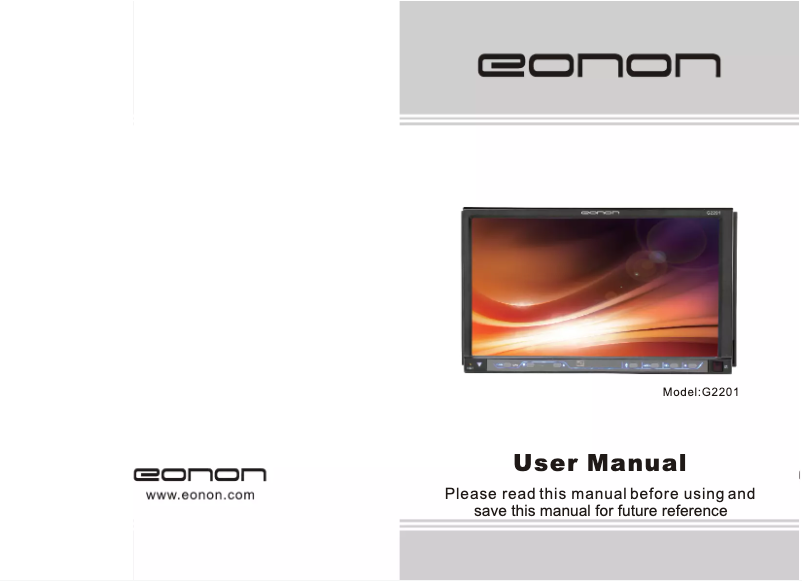 Page n°1 - Manuel utilisateur Eonon G2201